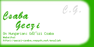 csaba geczi business card